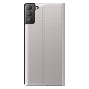 Samsung Galaxy S21 FE fönsterfodral med ett stativ - Grått
