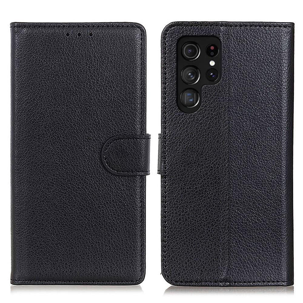 Samsung Galaxy S22 Ultra 5G premium plånboksfodral - Svart
