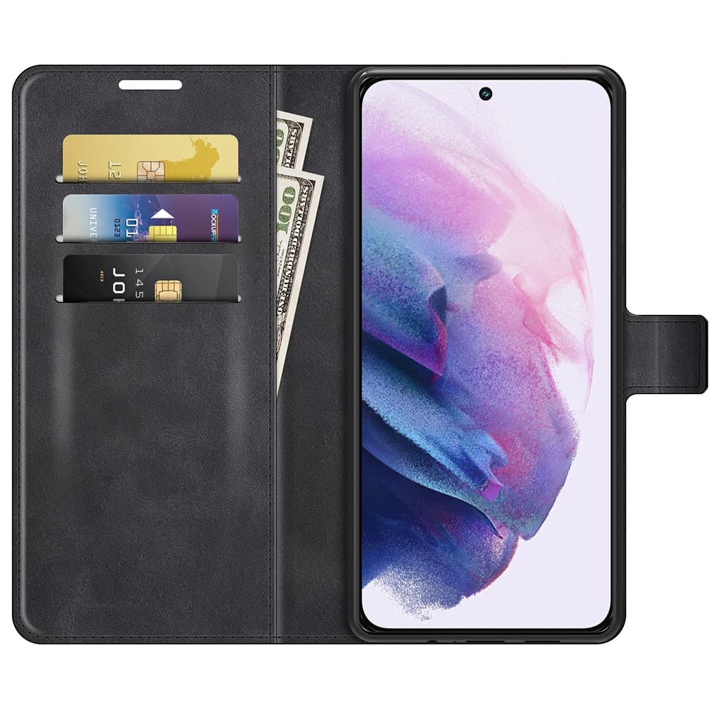 Samsung Galaxy S22 5G premium plånboksfodral - Svart