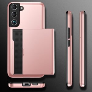 Samsung Galaxy S22 plus 5G skal med korthållare- Roséguld