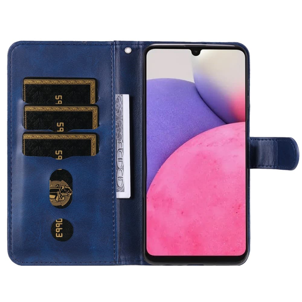 Samsung Galaxy A33 5G premium plånboksfodral - Blått