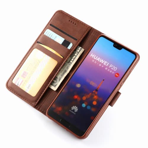 LC.IMEEKE Plånboksfodral till Huawei P20 Pro - Brun