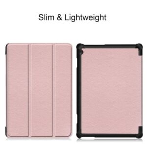 Lenovo Tab M10 Gen 1 Tri-Fold Stativ Fodral - Rosa