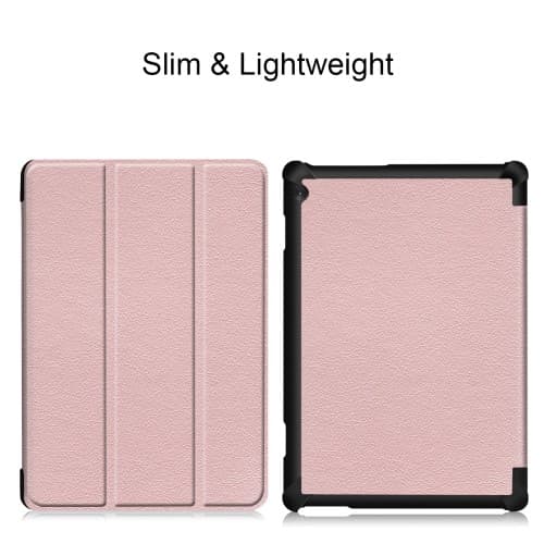 Lenovo Tab M10 Gen 1 Tri-Fold Stativ Fodral - Rosa