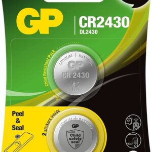 GP Knappcellsbatteri CR2430 3V - 2-pack