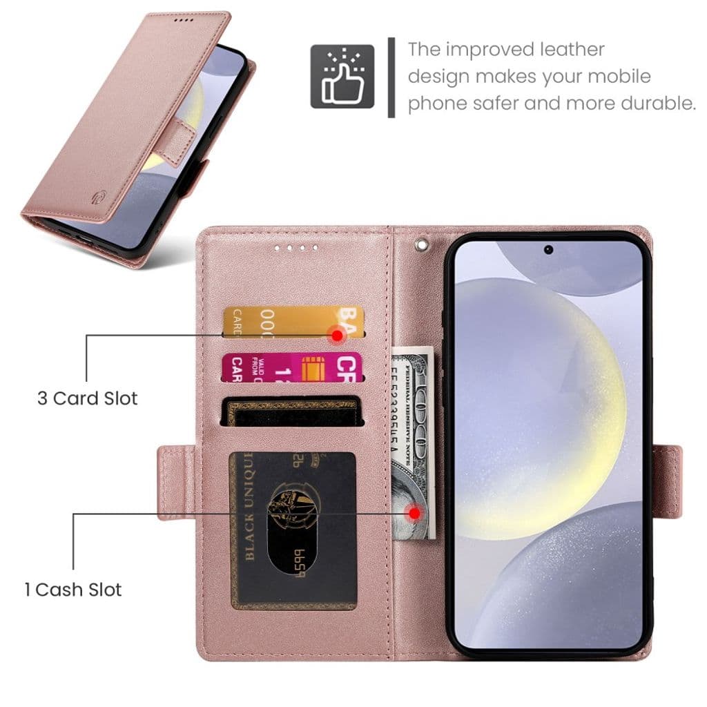 Samsung Galaxy S25 Plus Plånboksfodral - Roséguld
