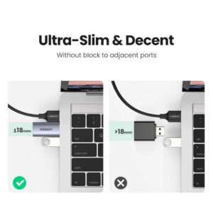 Ugreen USB-A till AUX minijack 3,5 mm ljudadapter - Grå