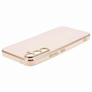 Samsung Galaxy S25 Skal med gulddetaljer - Rosa