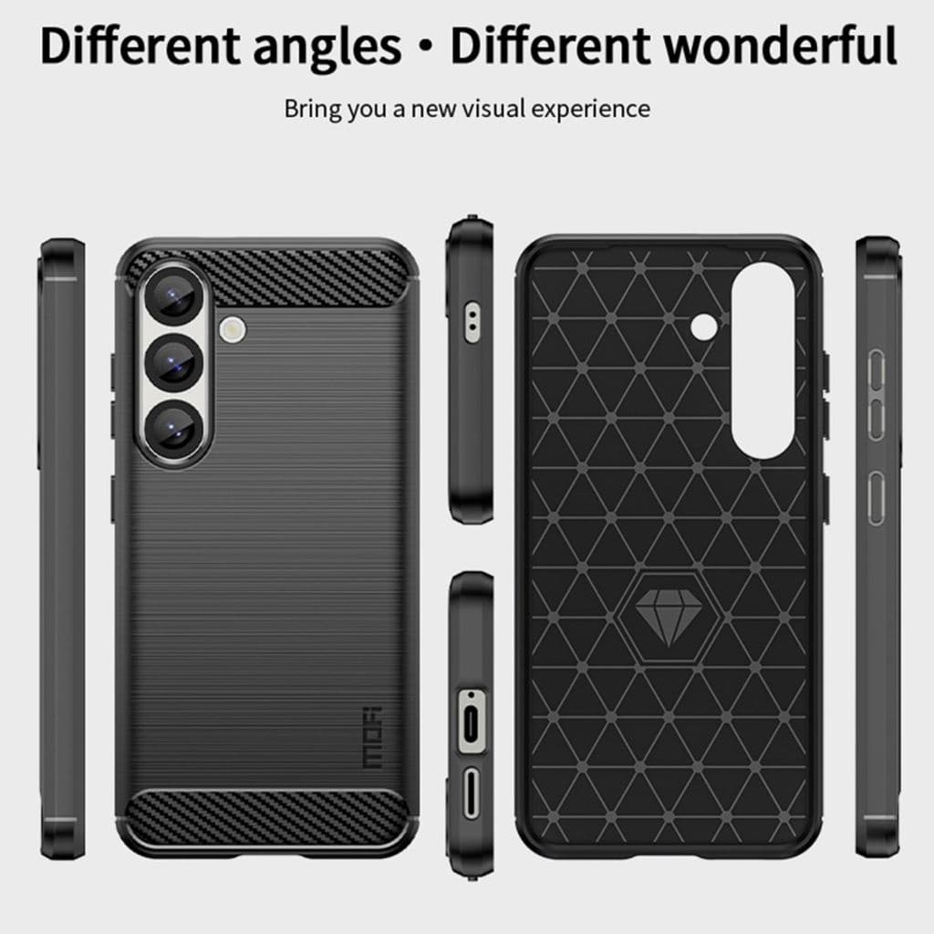 MOFI Samsung Galaxy S25 Kolfiber Skal - Svart