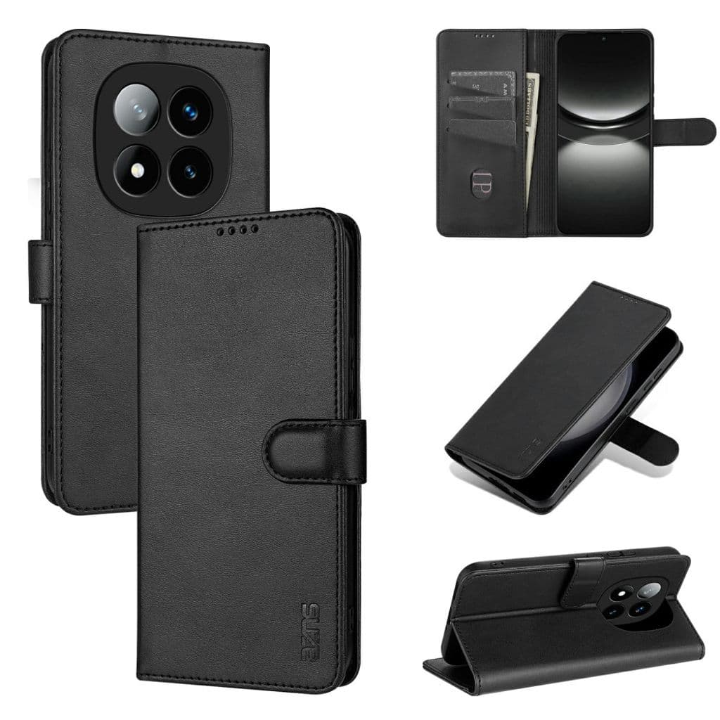 AZNS Xiaomi Redmi Note 14 Pro 5G Plånboksfodral - Svart