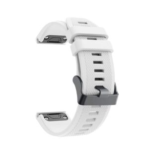 Garmin Fenix 7/6/6 Pro/Forerunner935/945 etc. Klockarmband i silikon - Vit