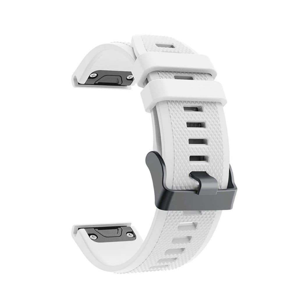 Garmin Fenix 7/6/6 Pro/Forerunner935/945 etc. Klockarmband i silikon - Vit