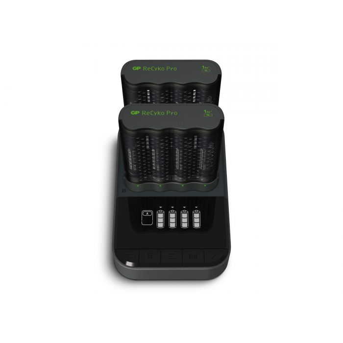 Batteriladdare (4h) inkl 8 st GP AA 2000mAh PRO NiMH