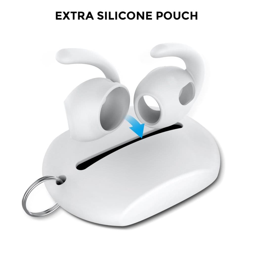 AHASTYLE Apple AirPods 3 öronkrokar, 3 par, Storlek L - Vit