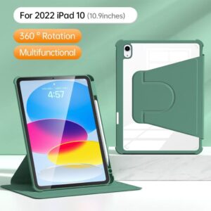 iPad 10.9" 2022 / iPad 11" 2025 Fodral med roterbart stativ - Grön