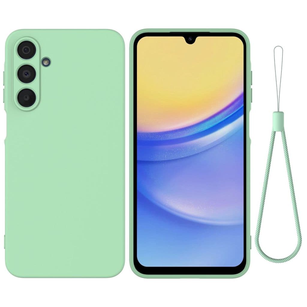 Samsung Galaxy A16 Silikonskal med handrem- Grön