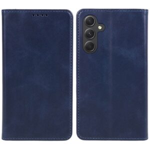 Samsung Galaxy A55 5G Fodral Calf Texture PU Läder Skal – Slim-Fit – Blå