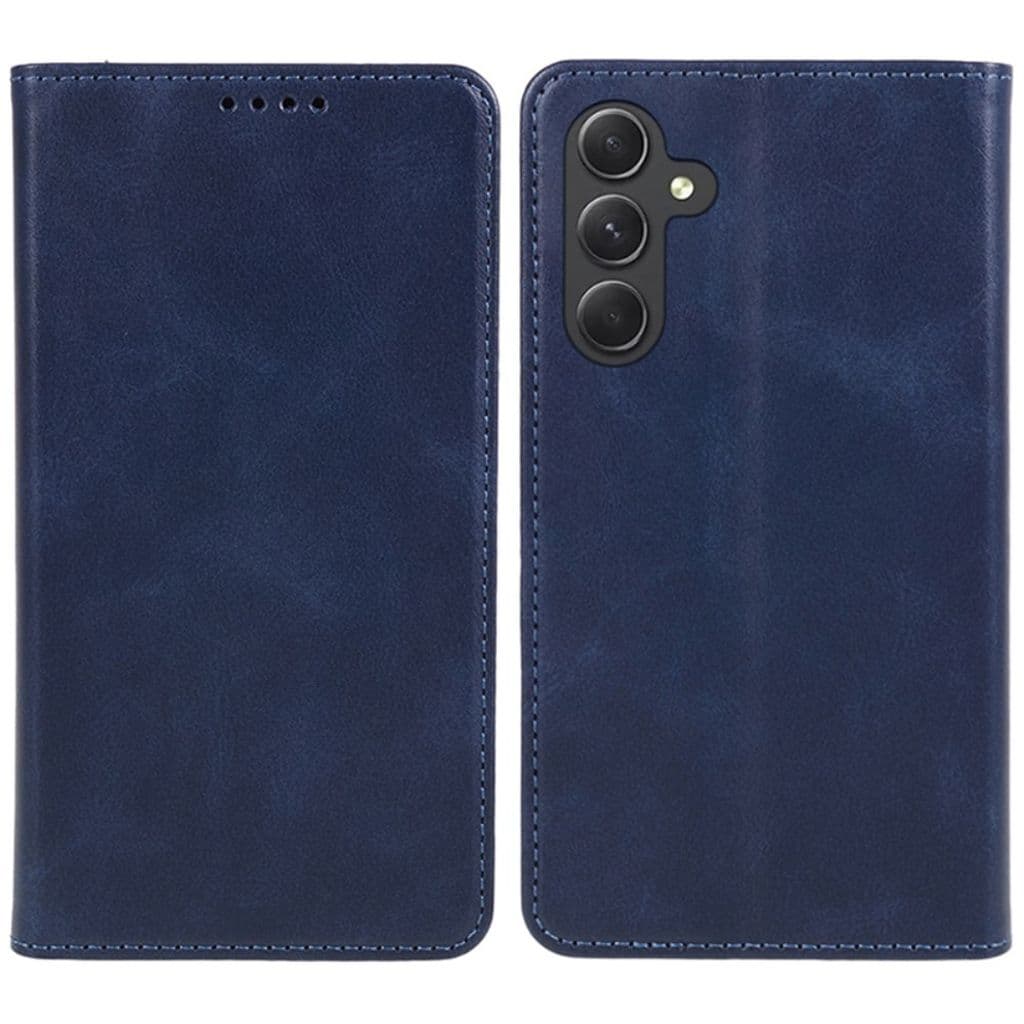 Samsung Galaxy A55 5G Fodral Calf Texture PU Läder Skal – Slim-Fit – Blå