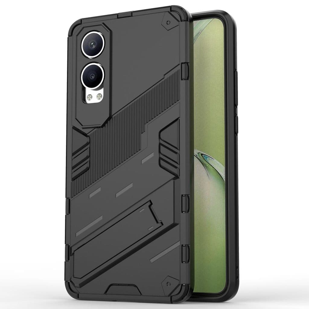 OnePlus Nord CE4 Lite 5G / Oppo K12x 5G skal med stativ - Svart