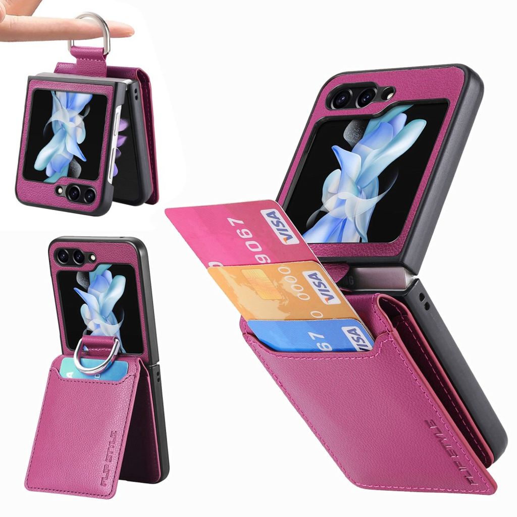 Samsung Galaxy Flip6 / Flip 7 FE Skal med kortfack - Lila