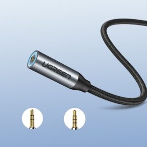 Ugreen USB-C till 3.5mm AUX Kabel 10cm - Grå