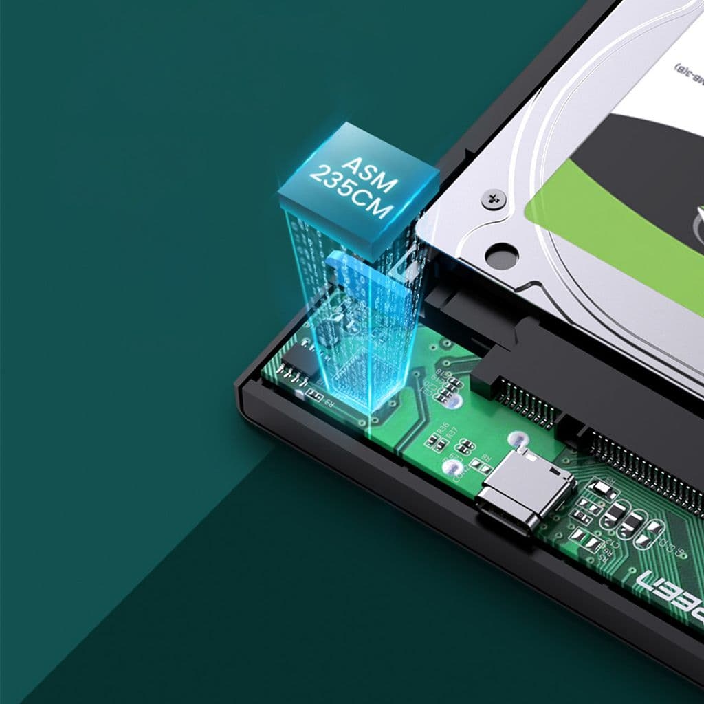 Ugreen Adapterhölje för SATA 2.5" USB 3.0-diskenhet - Svart