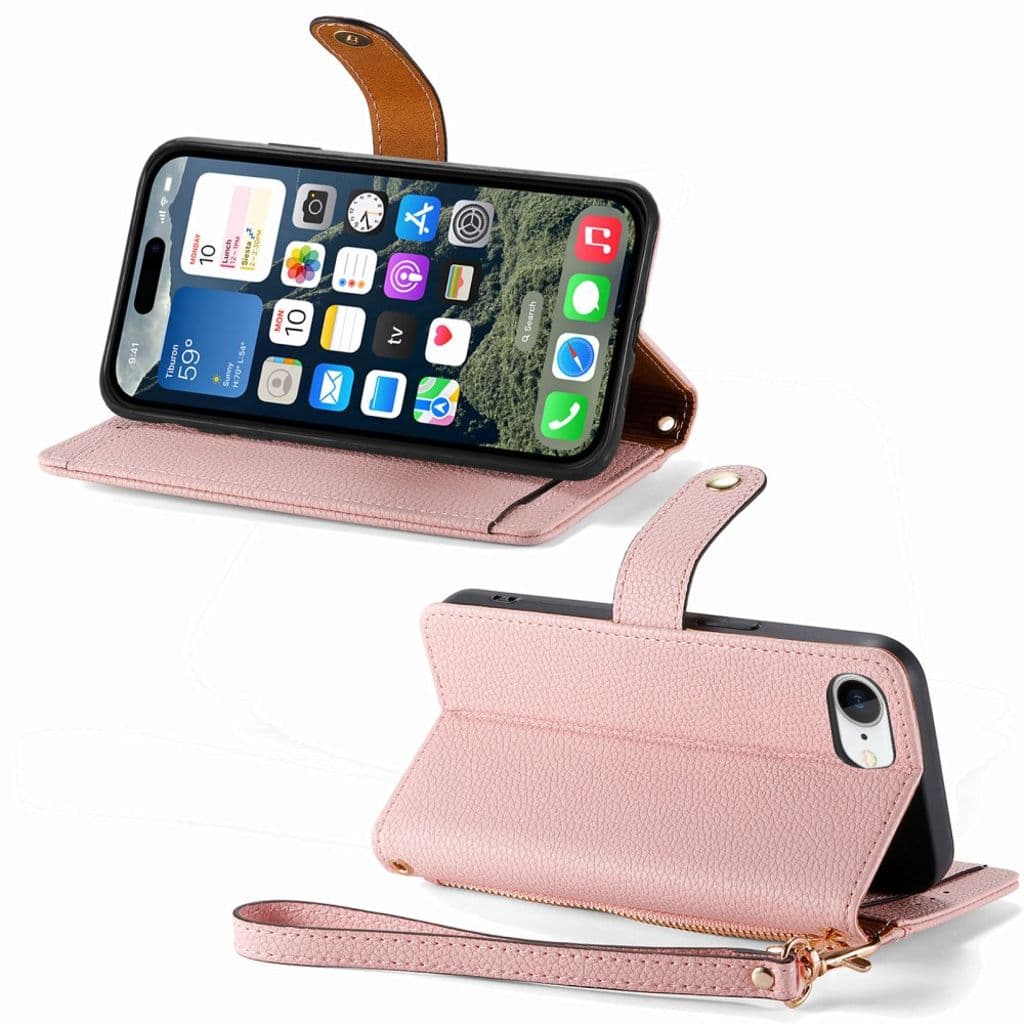 iPhone 16e Plånboksfodral - Rosa