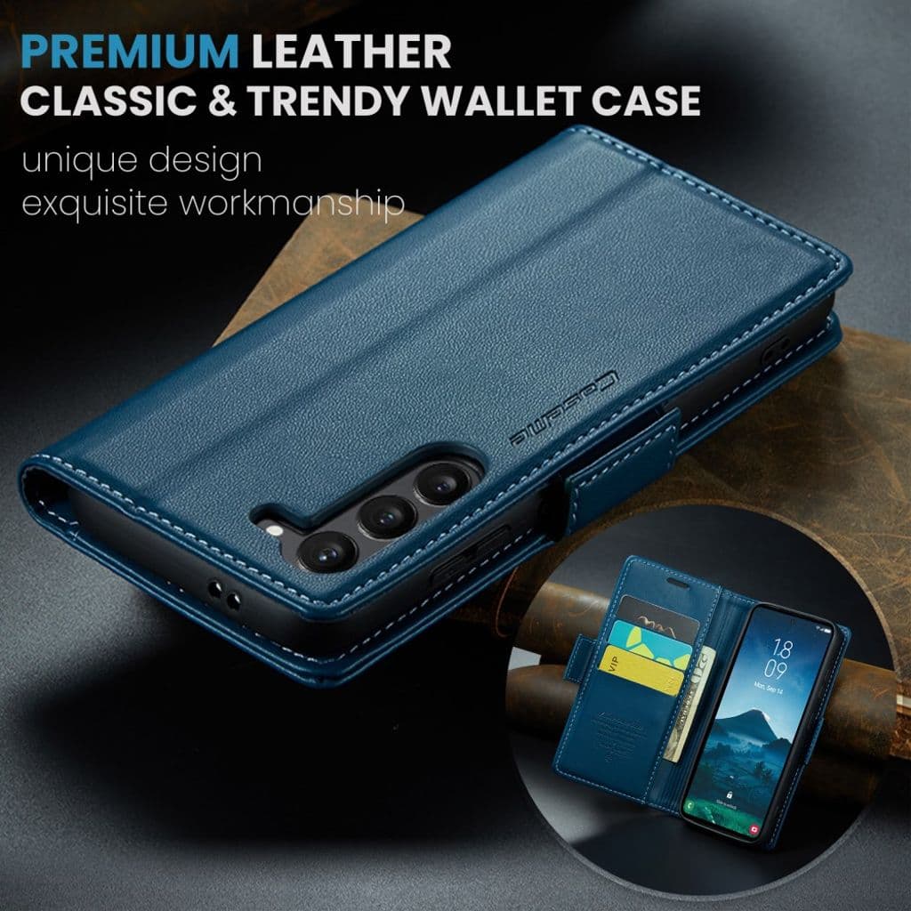 CASEME Samsung Galaxy S25 Plånboksfodral - Blå