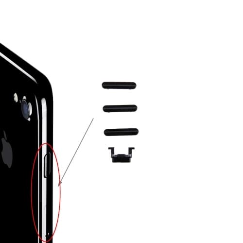 iPhone 7 Sidoknappar - Svart (högblank)