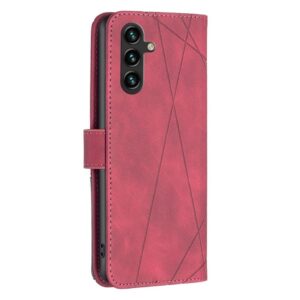 BINFEN COLOR Samsung Galaxy A35 5G Fodral Plånbok med tryckt läder – Röd