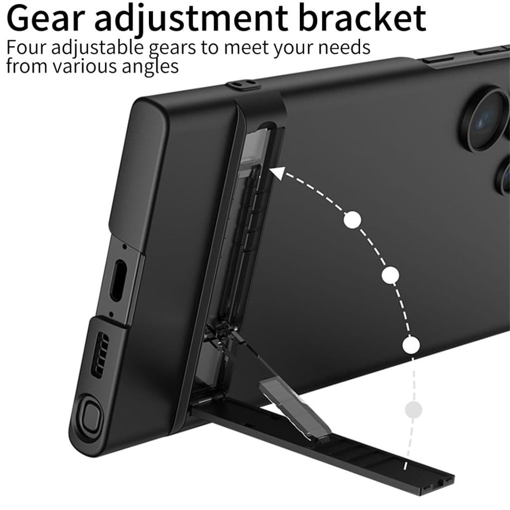 GKK Samsung Galaxy S23 Ultra Skal med stativ - Grön