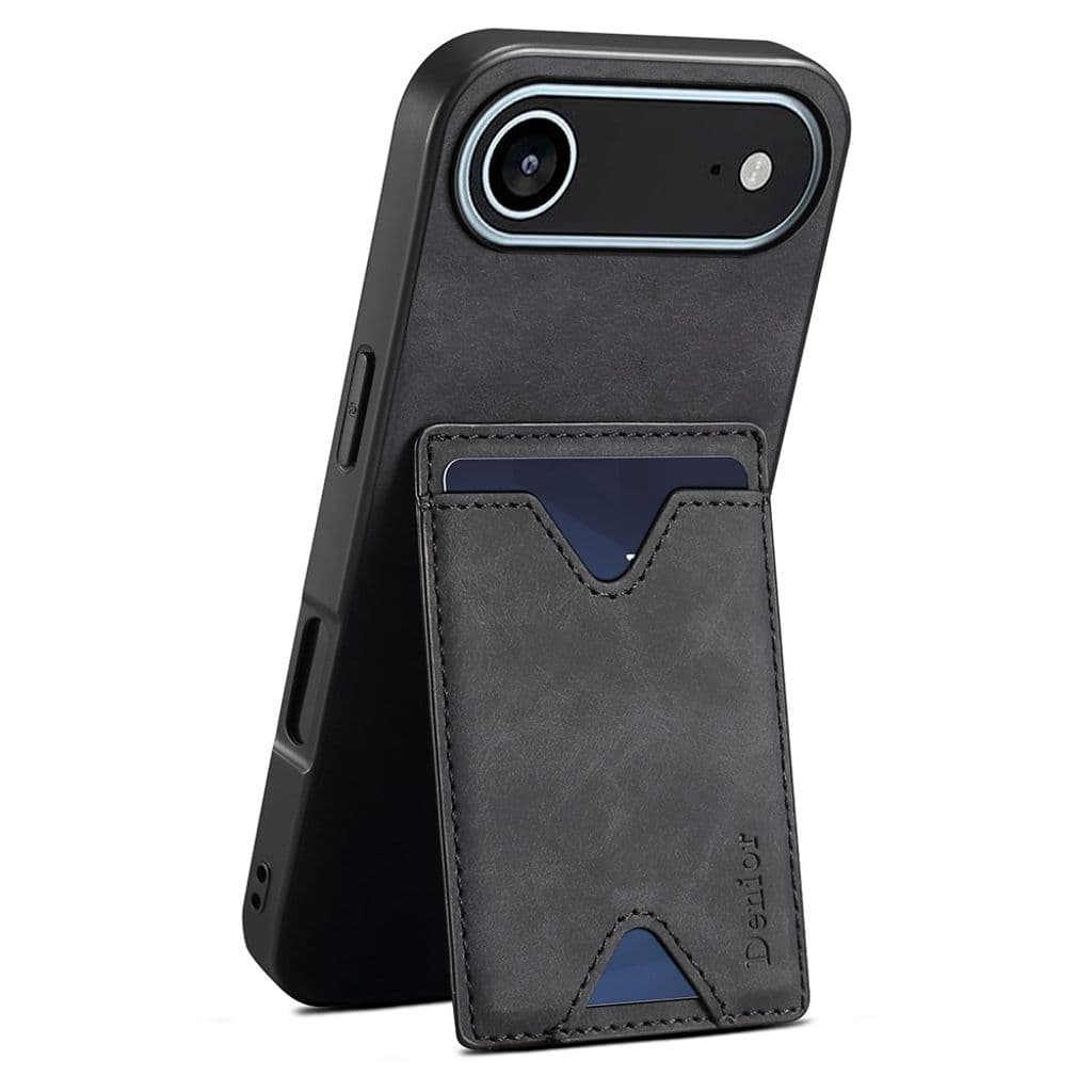 DENIOR iPhone Air Skal med stativ - Svart