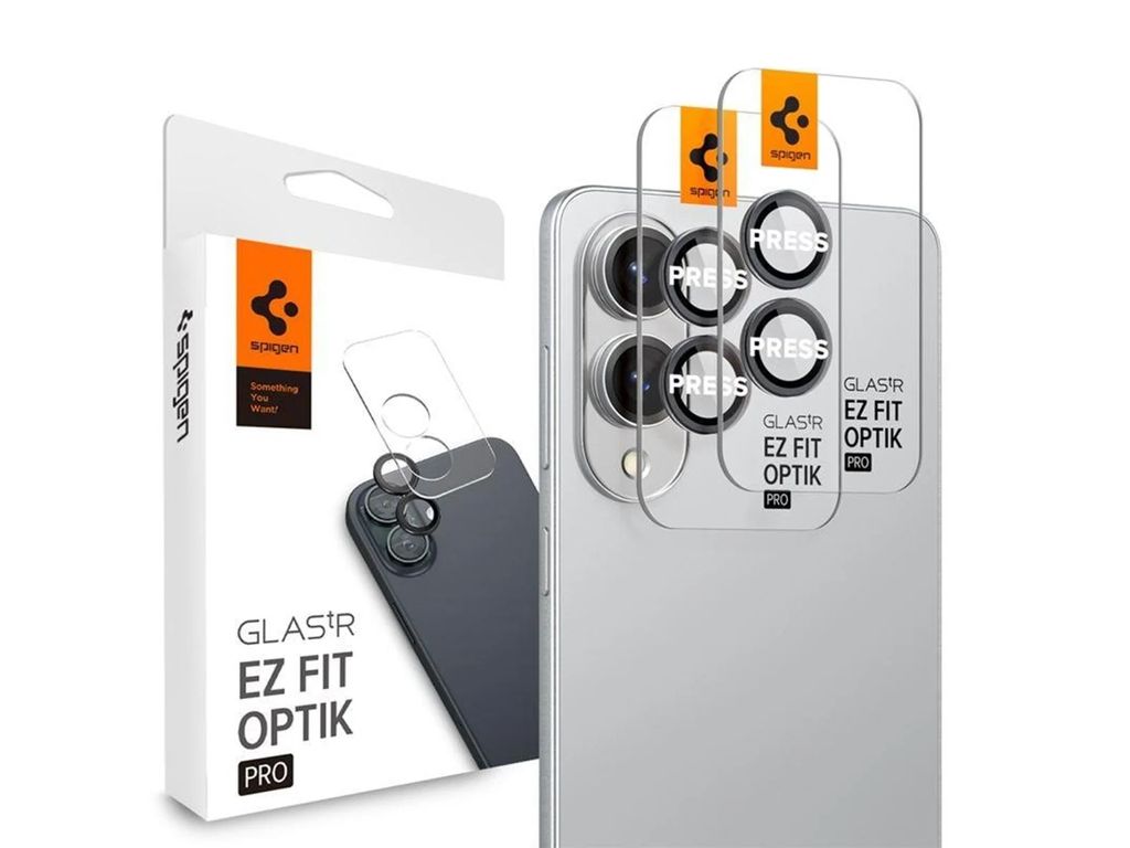 Spigen Samsung Galaxy S25 Edge EZ Fit GLAS.tR Optik Pro HD Linsskydd, 2-pack