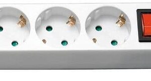 Goobay Grenuttag med 6xCEE 7/4 uttag, 1,5m kabel - Vit
