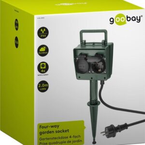 Goobay 4-Vägs Grenuttag för Trädgård - Grön
