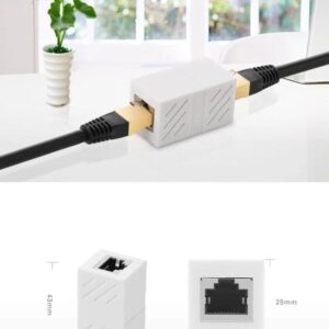 Ugreen Nätverkskabel RJ45 nätverkskoppling - Vit
