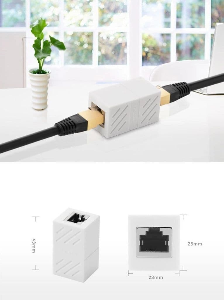 Ugreen Nätverkskabel RJ45 nätverkskoppling - Vit