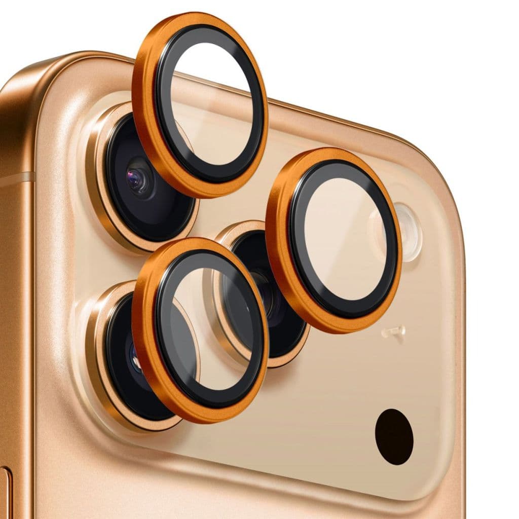 NORTHJO iPhone 17 Pro Max / 17 Pro Linsskydd 9H - Orange