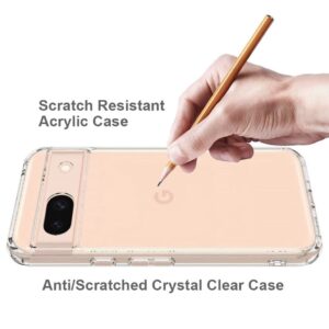 Google Pixel 8a telefonfodral Reptåligt akryl+TPU transparent fodral