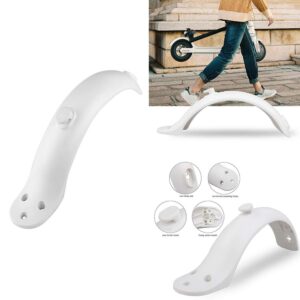 Bakre Stänkskydd + Gummistoppare + Skruvar för Xiaomi Mi Electric Scooter 3 – Vit