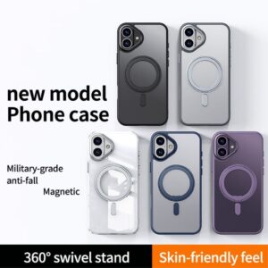iPhone 16 Skal med Stativ - Lila