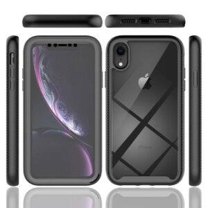 IPhone XR skal med ett skärmskydd - Ljusblå