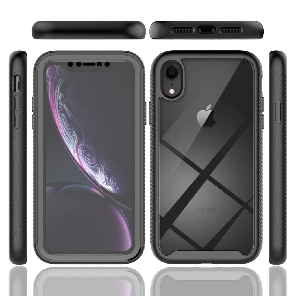IPhone XR skal med ett skärmskydd - Ljusblå