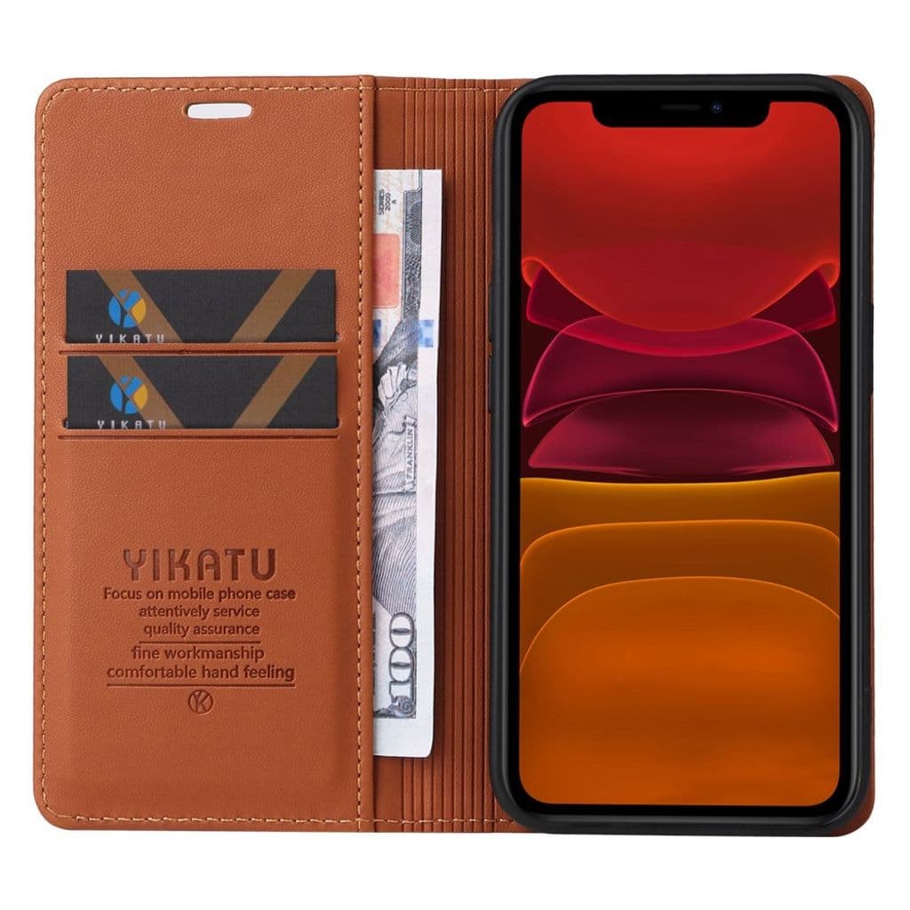 YIKATU iPhone 15 Pro Max fodral - Brun