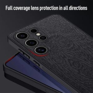Samsung Galaxy S25 Skal med trätextur - Blå