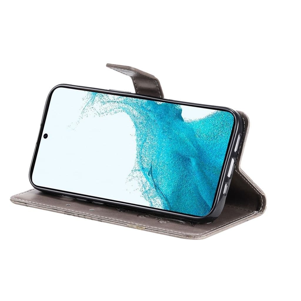 Samsung Galaxy A54 5G fodral med ett fjärilstryck - Grått