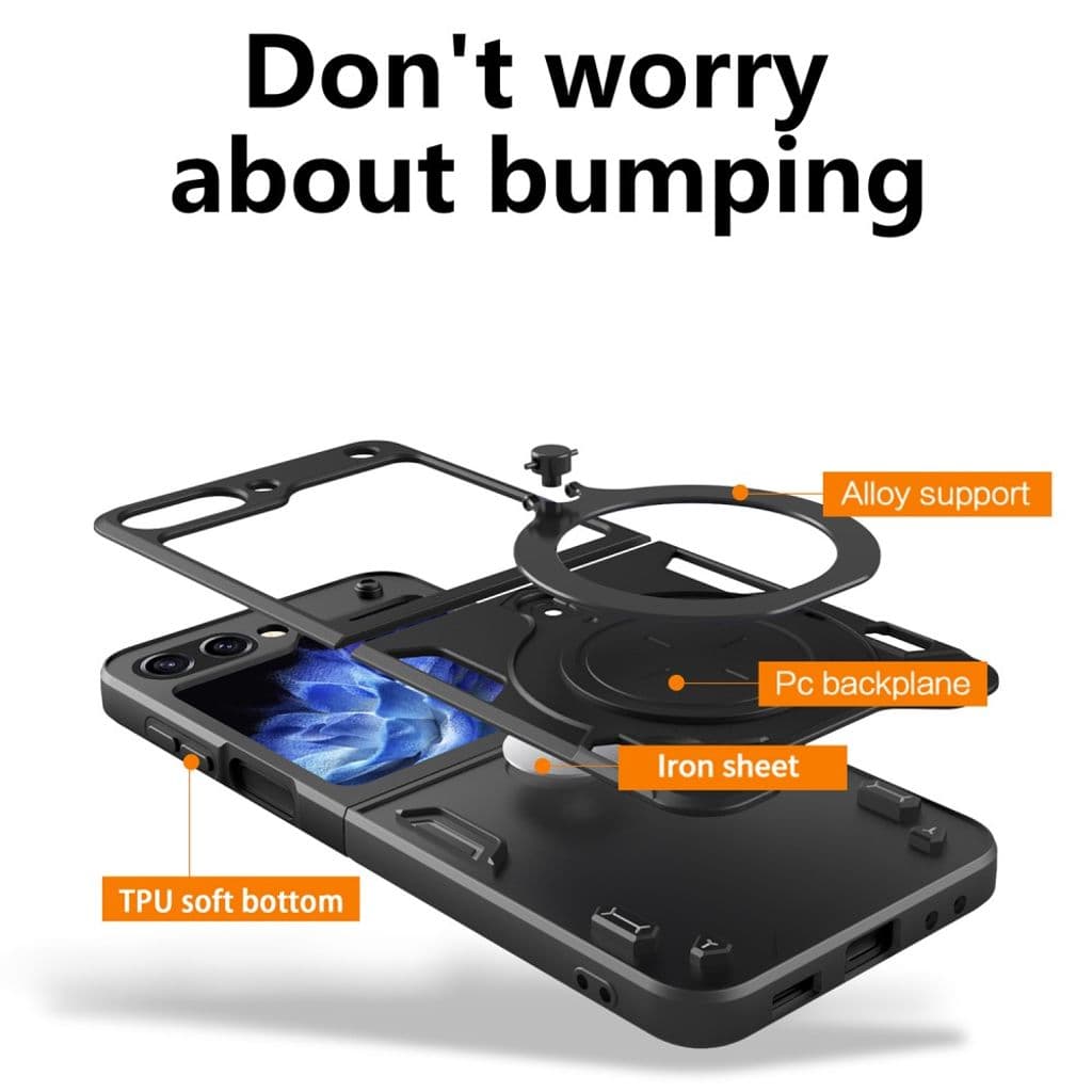 Samsung Galaxy Z Flip 5 5G Kickstand Fodral - Svart