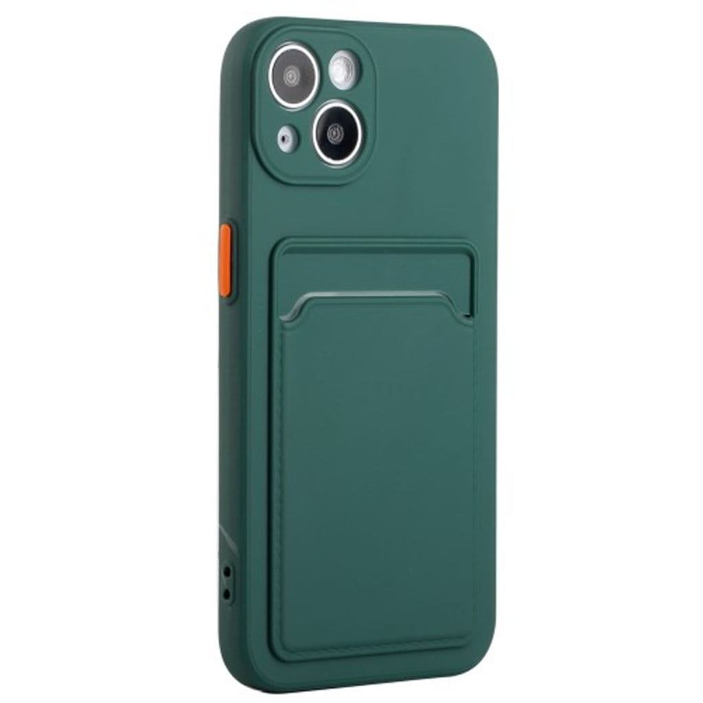 iPhone 15 TPU-skal med korthållare - Grön