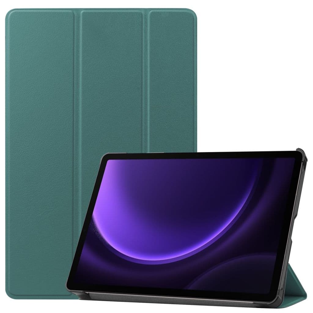 Samsung Galaxy Tab S9 FE / S10 FE Skal med Tri-fold stativ - Grön