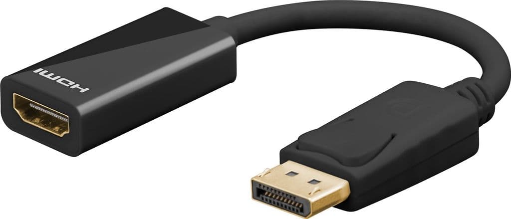Goobay DisplayPort till HDMI Adapter 0.1 m - Svart